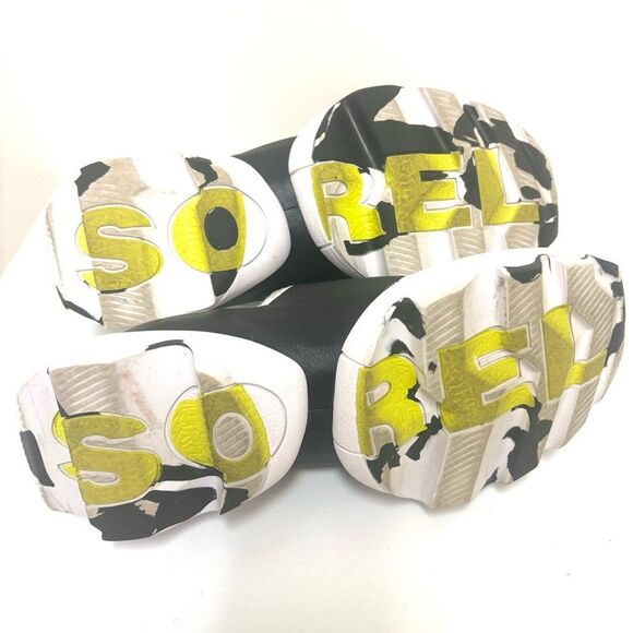 Sorel Kinetic Impact Strap Sneakers – White Bolt Black Yellow, Size 5 - Picture 8 of 9